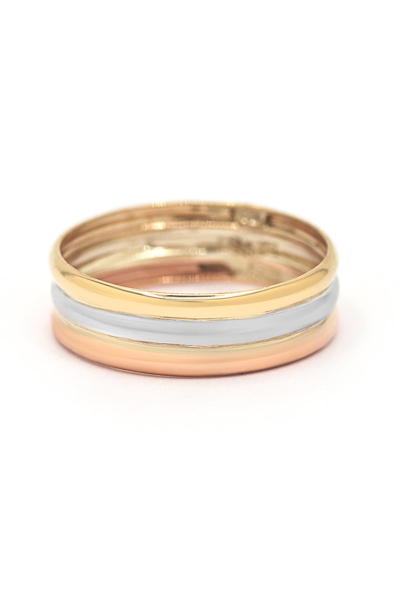 Bague " Maryam" Or Tricolore 375 / 1000