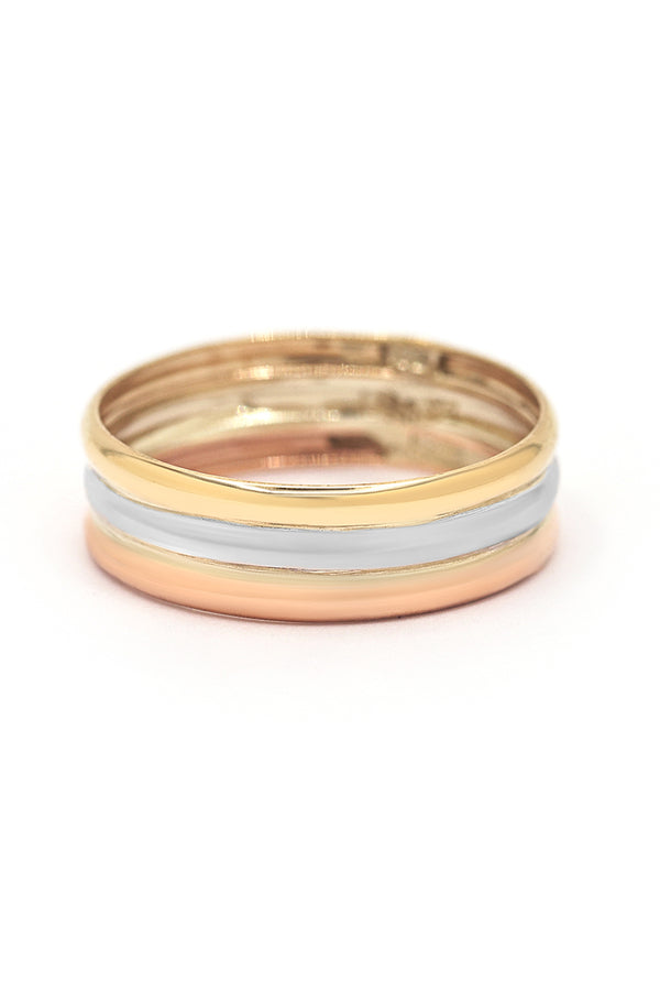 Ring "Maryam" driekleurig goud 375/1000