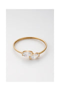 "Fiona" Ring in 375/1000 Yellow Gold and Zirconium