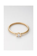 Bague "Morgan" Or Jaune 375 / 1000 Et Zirconium