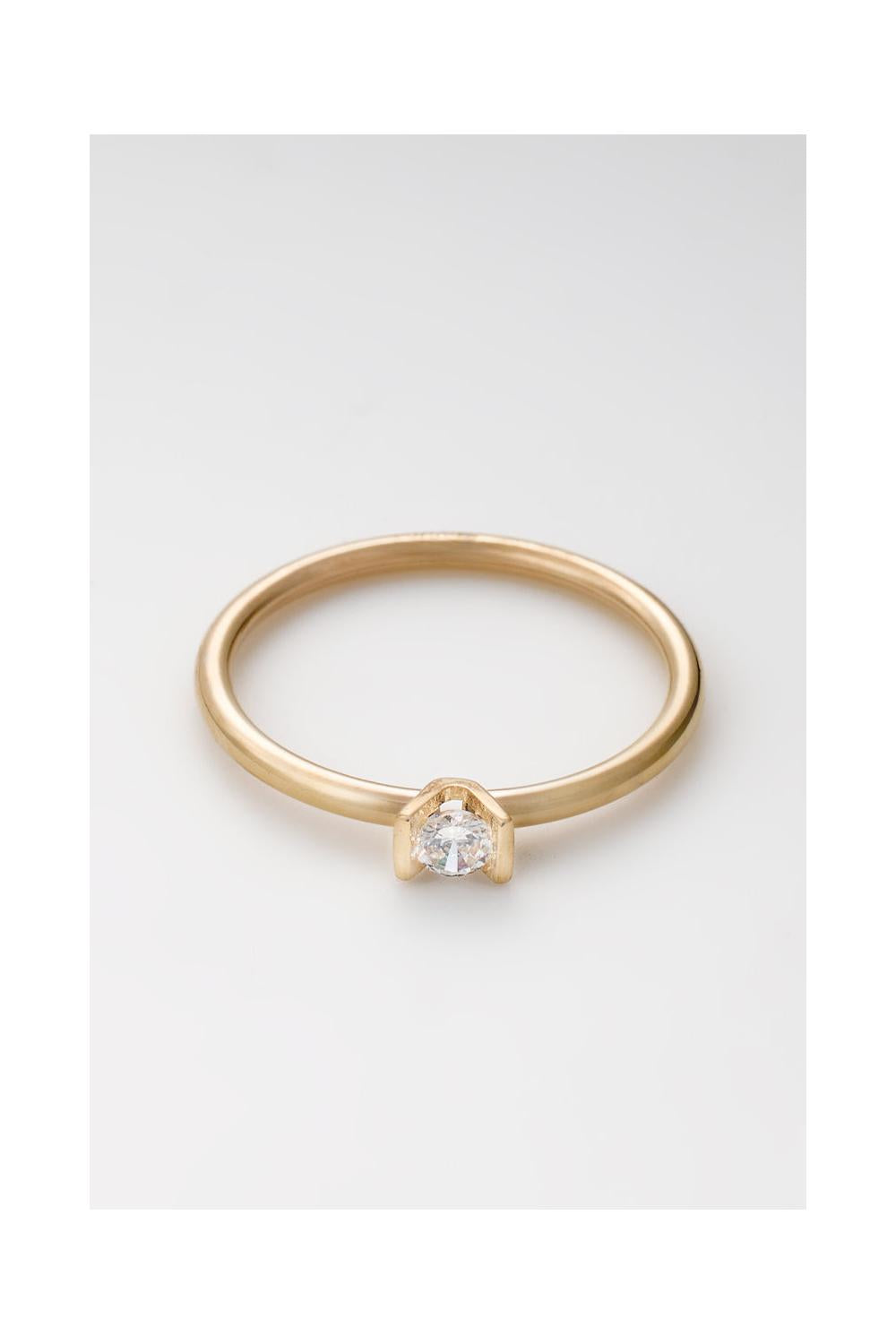 Bague "Morgan" Or Jaune 375 / 1000 Et Zirconium