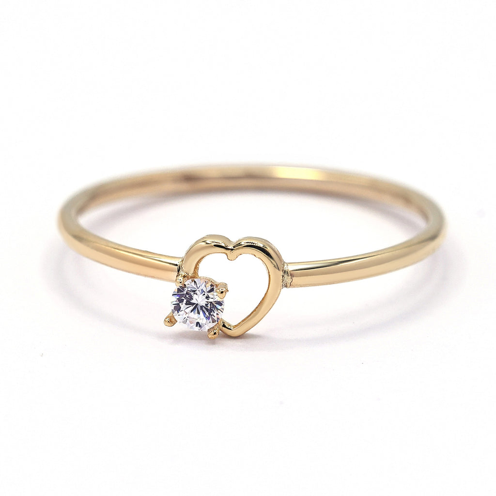 Bague " Ani" Or Jaune 375 / 1000 Et Zirconium