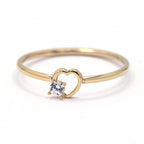 Bague " Ani" Or Jaune 375 / 1000 Et Zirconium
