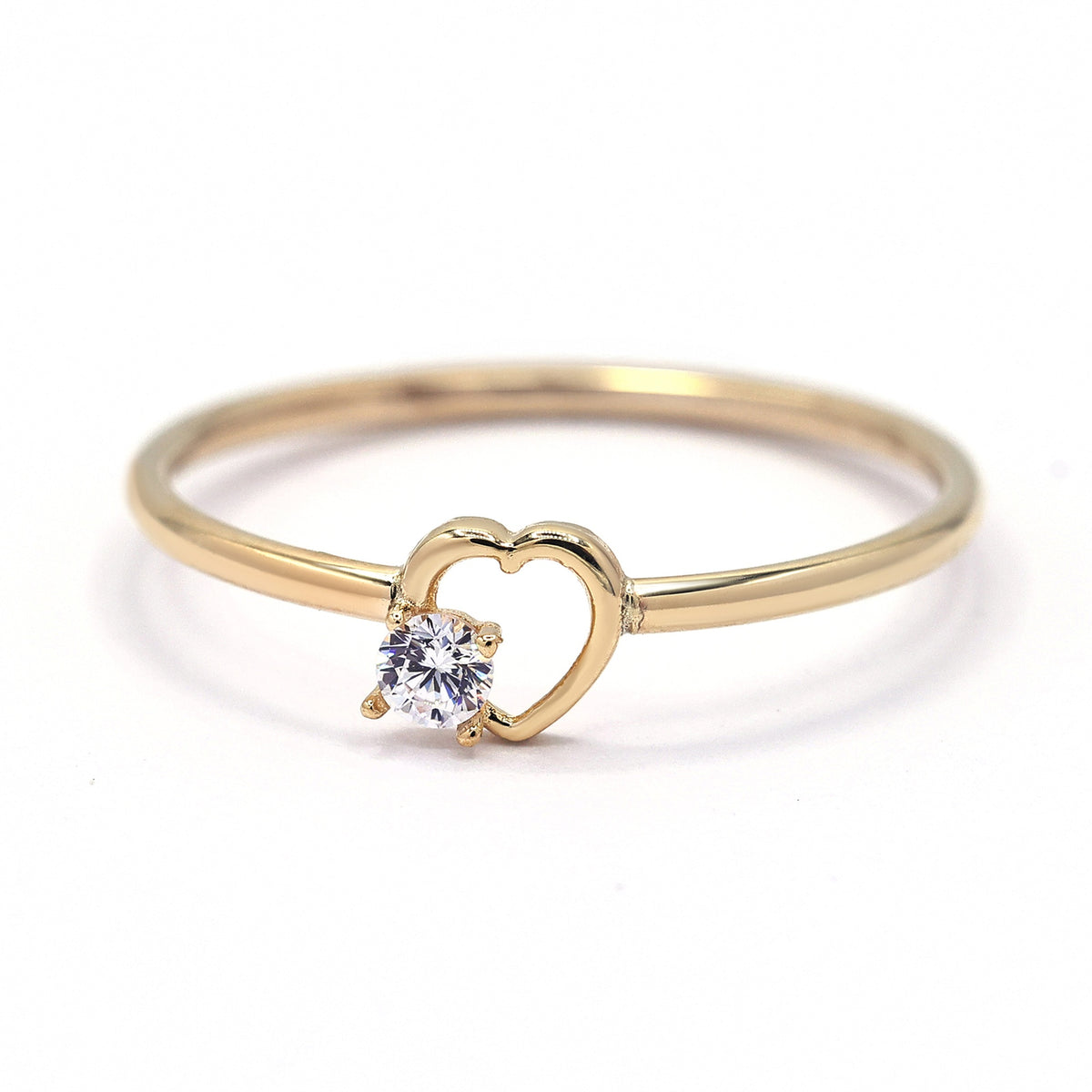 Bague " Ani" Or Jaune 375 / 1000 Et Zirconium