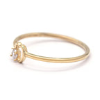 Bague " Ani" Or Jaune 375 / 1000 Et Zirconium