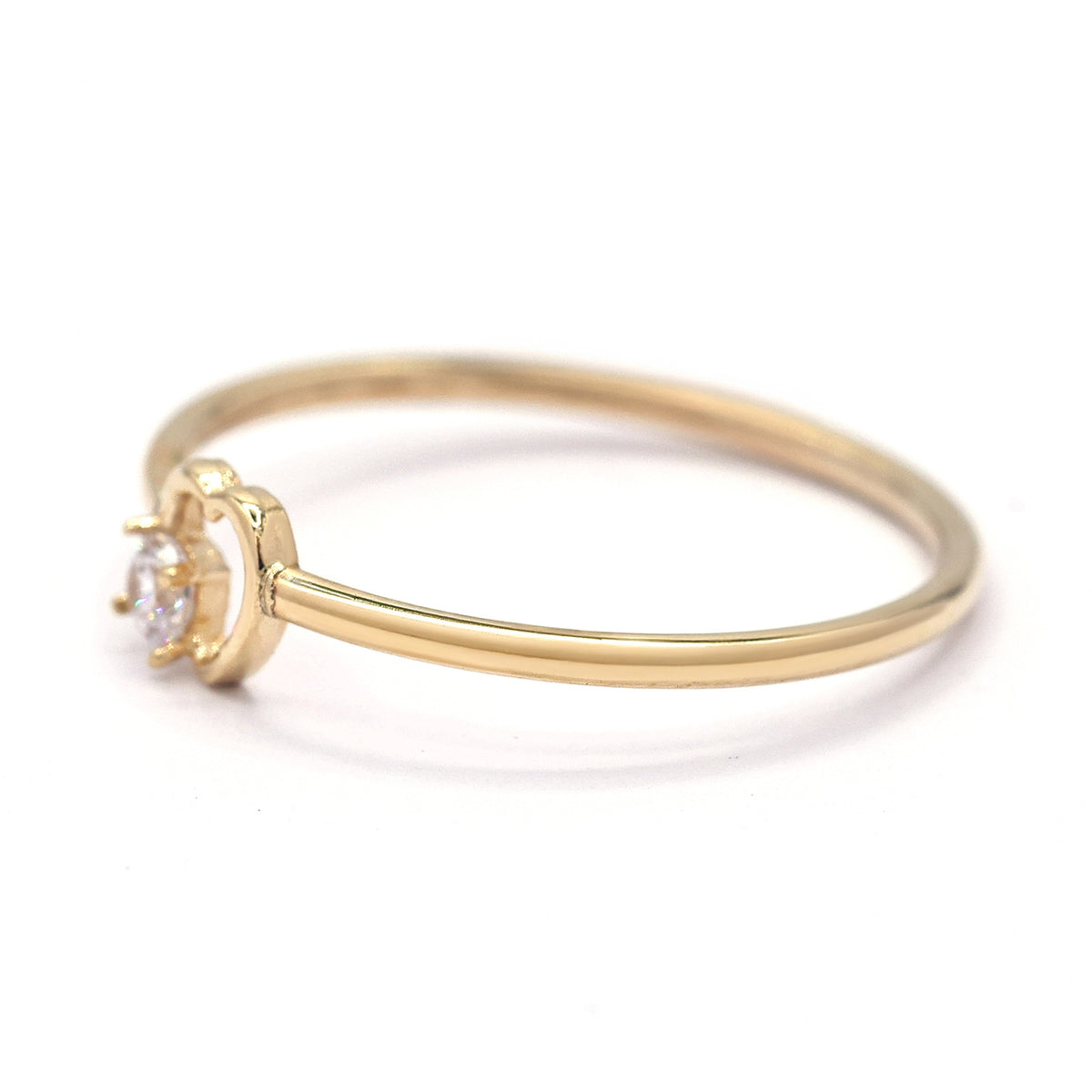Bague " Ani" Or Jaune 375 / 1000 Et Zirconium