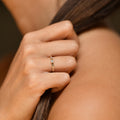 “Lacey” Ring 375/1000 Yellow Gold And Zirconium