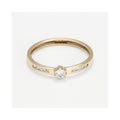Bague "Lacey" Or Jaune 375 / 1000 Et Zirconium