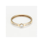 “Lacey” Ring 375/1000 Yellow Gold And Zirconium