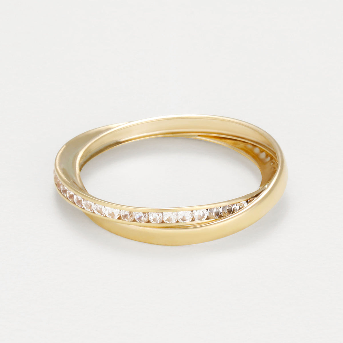Bague " Kylie" Or Jaune 375 / 1000 Et Zirconium
