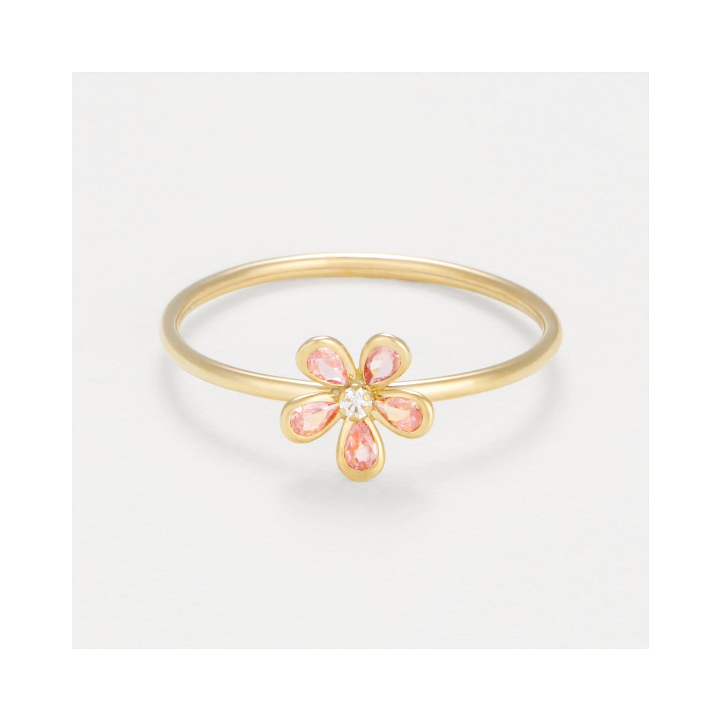 Bague "Reese" Or Jaune 375 / 1000 Et Zirconium