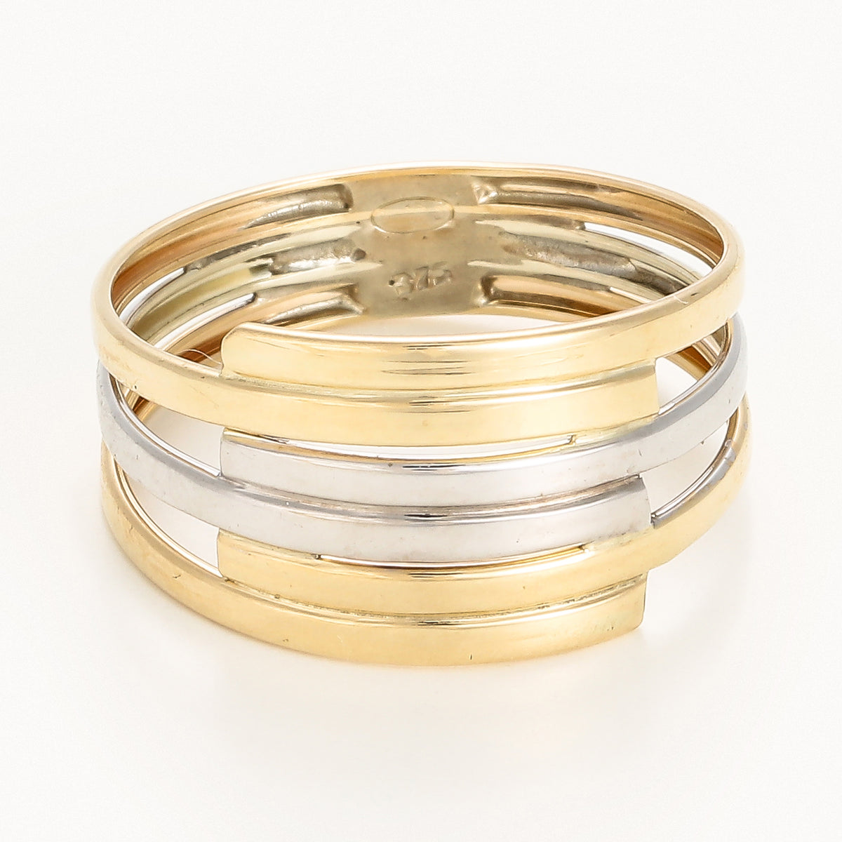 Bague "Fabio" Or Bicolore 375/1000