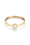 Bague "Her" Or Jaune 375/1000 Et Zirconium