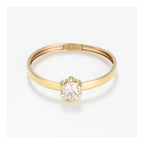 Anillo “Her” Oro amarillo 375/1000 y circonio