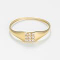 Bague "Mara" Or Jaune 375/1000 Et Zirconium