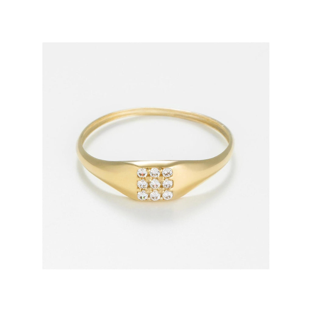 Bague "Mara" Or Jaune 375/1000 Et Zirconium