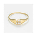 Bague "Mara" Or Jaune 375/1000 Et Zirconium