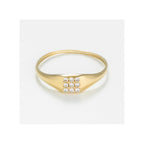 Bague "Mara" Or Jaune 375/1000 Et Zirconium