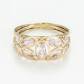 Bague " Petra " Or Jaune 375/1000 Et Zirconium