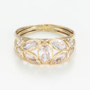 Bague " Petra " Or Jaune 375/1000 Et Zirconium