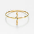 Bague "Natura" Or Jaune 375/1000 Et Zirconium