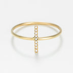 Bague "Natura" Or Jaune 375/1000 Et Zirconium