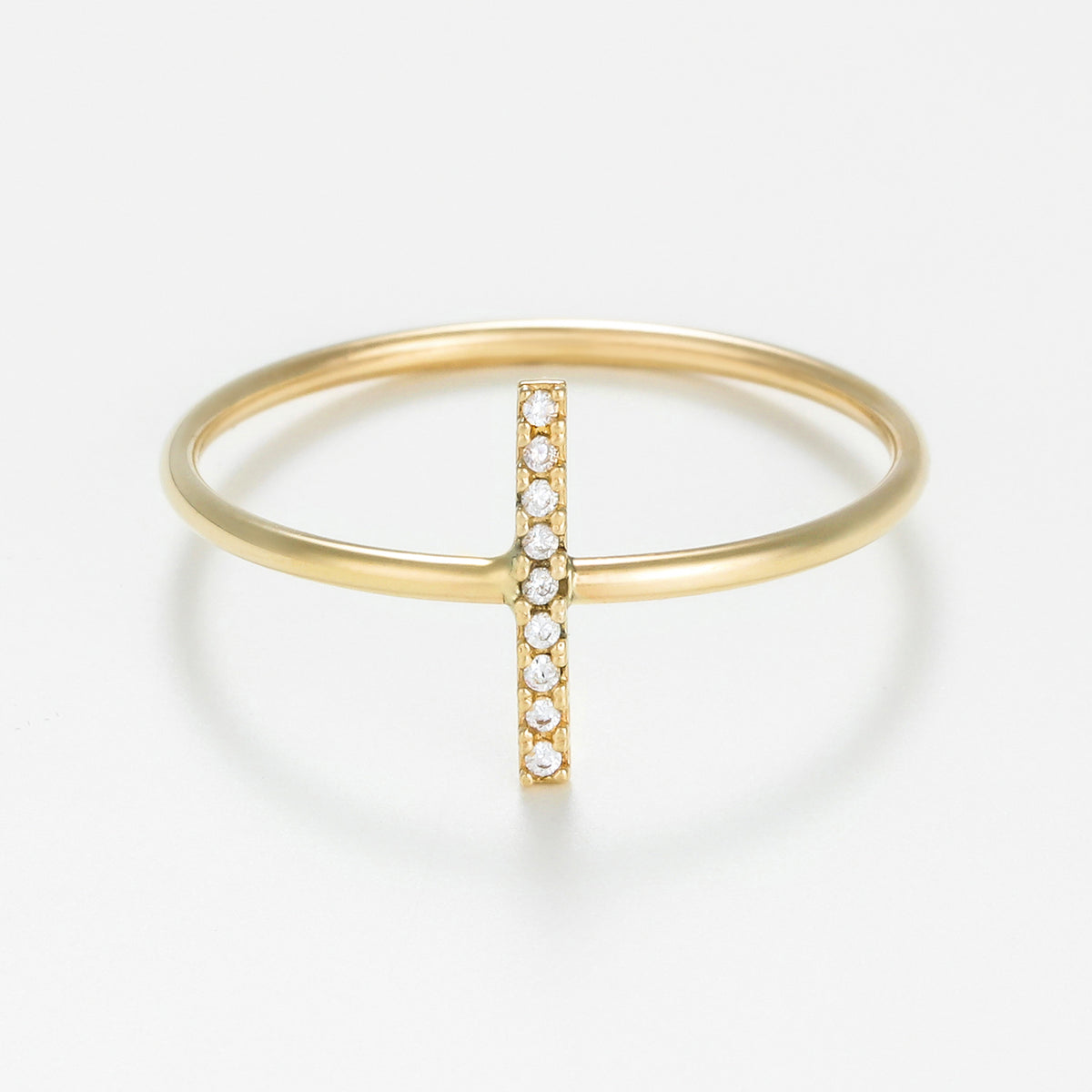 Bague "Natura" Or Jaune 375/1000 Et Zirconium