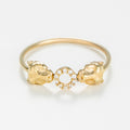Bague "Fierce" Or Jaune 375/1000 Et Zirconium