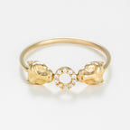Bague "Fierce" Or Jaune 375/1000 Et Zirconium