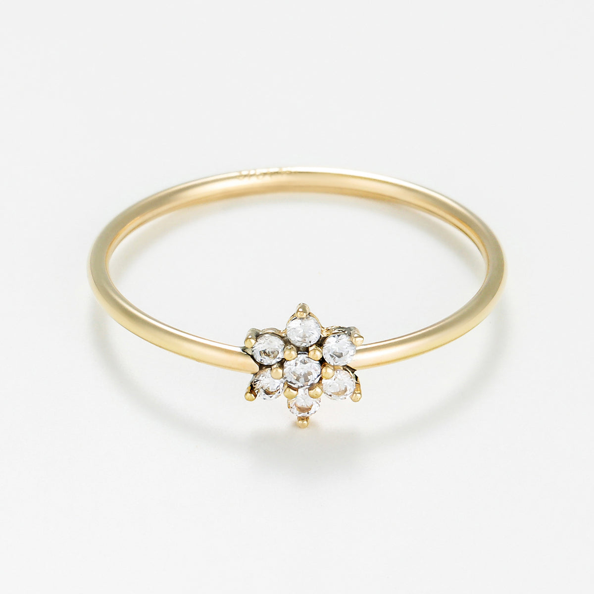 Bague "Aster" Or Jaune 375/1000 Et Zirconium