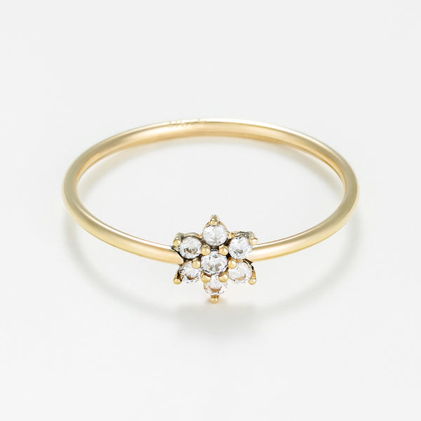 Anillo "Aster" Oro Amarillo 375/1000 y Circonita