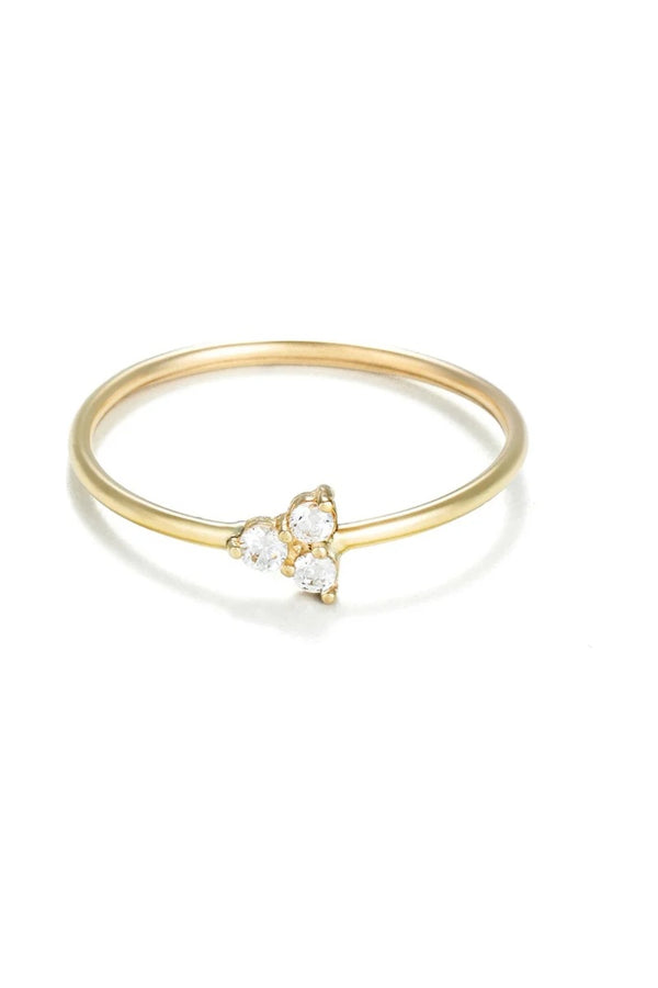 Bague "Mia" Or Jaune 375/1000 Et Zirconium