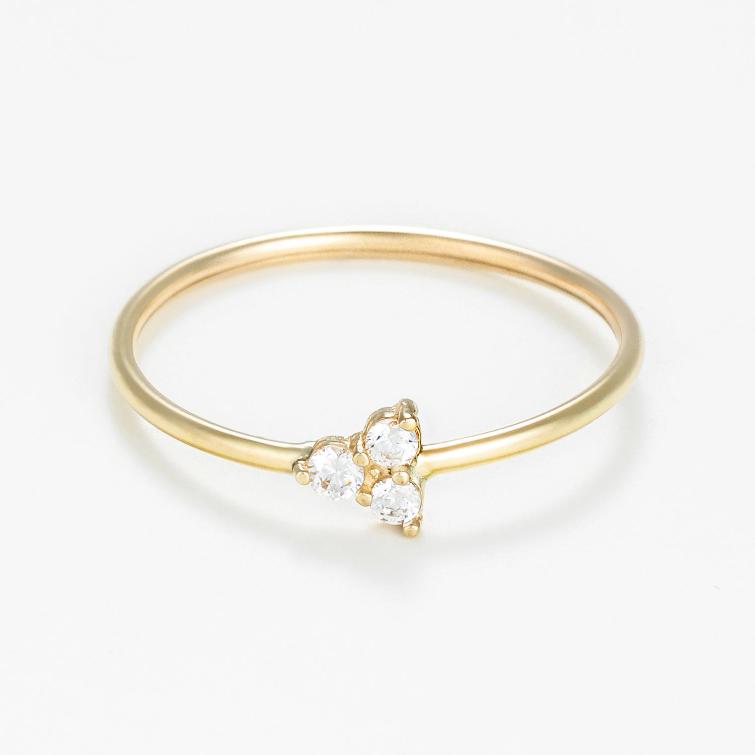Anillo “Mia” Oro amarillo 375/1000 y Circonio