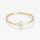 Bague "Mia" Or Jaune 375/1000 et Zirconium