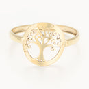 Bague " Arbre De Vie Tout Or " Or Jaune 375/1000