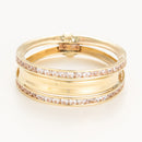 Bague "Blanca" Or Jaune 375/1000 et Zirconium