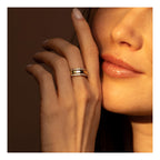 Bague "Blanca" Or Jaune 375/1000 Et Zirconium