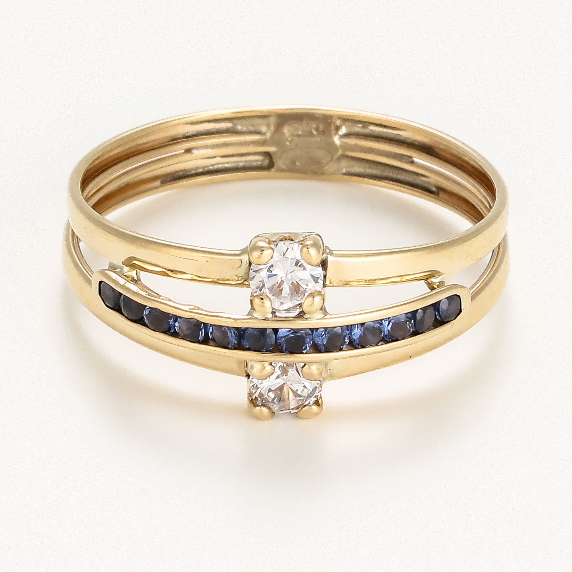 Bague " Dulce " Or Jaune 375/1000 et Zirconium