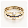 Anillo “Dulce” Oro amarillo 375/1000 y circonio