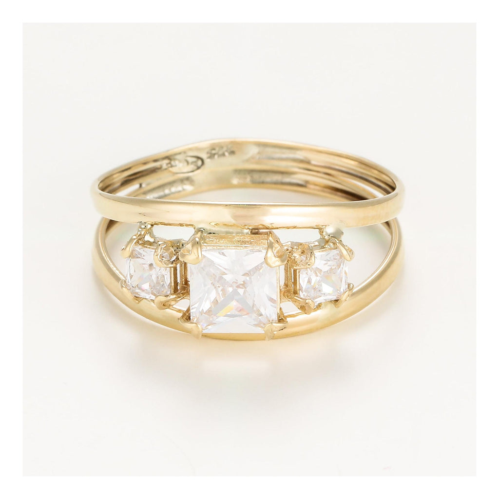 Bague " Adrielle " Or Jaune 375/1000 Et Zirconium