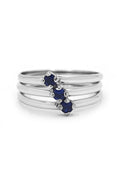 Bague "Abbie Blanc" Or Blanc 375/1000 Et Zirconium