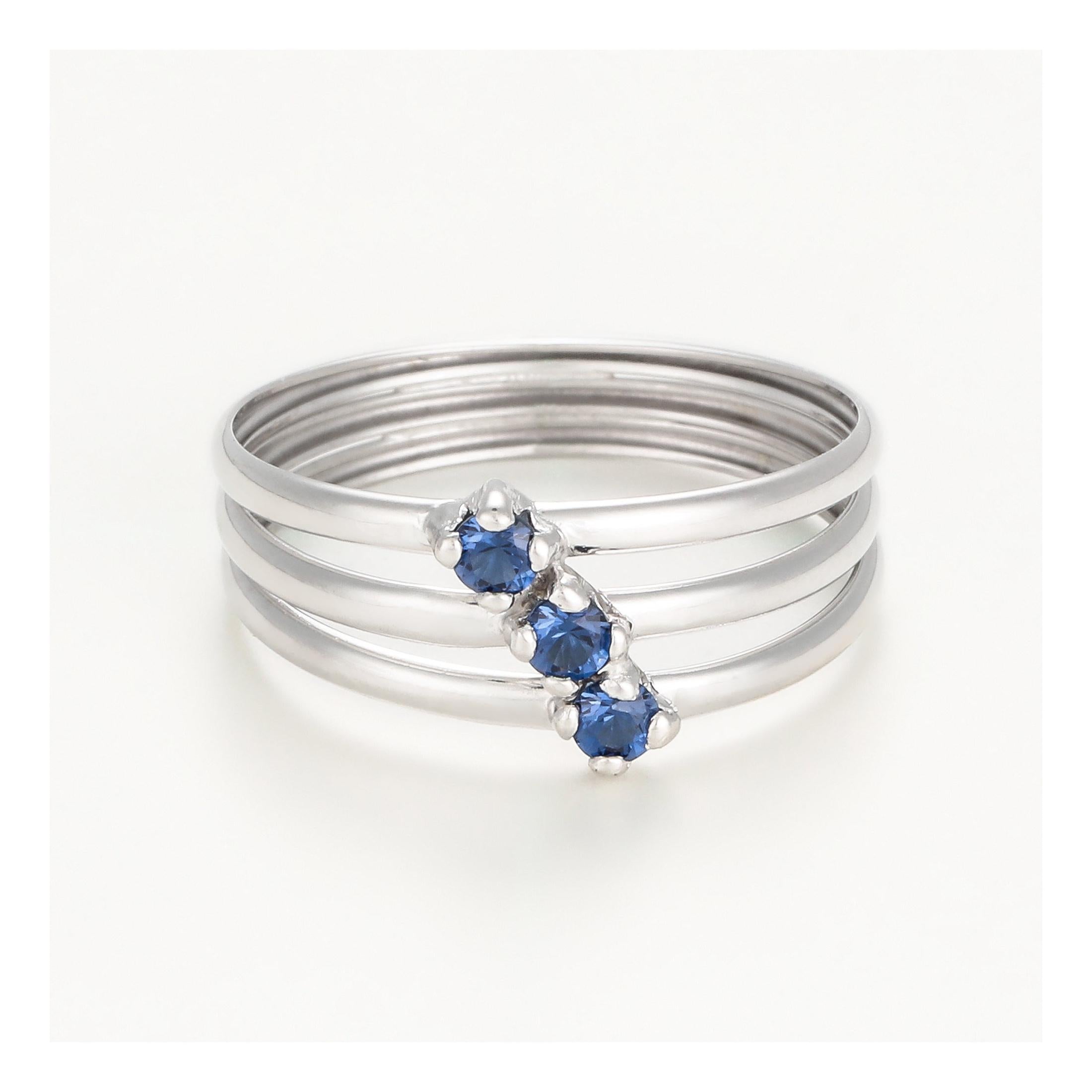 Bague "Abbie Blanc" Or Blanc 375/1000 Et Zirconium