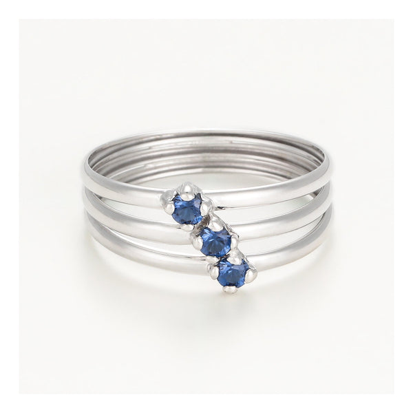 Bague "Abbie Blanc" Or Blanc 375/1000 Et Zirconium