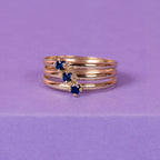 Anillo “Abbie Blue Zirconium” Oro amarillo 375/1000 y circonio