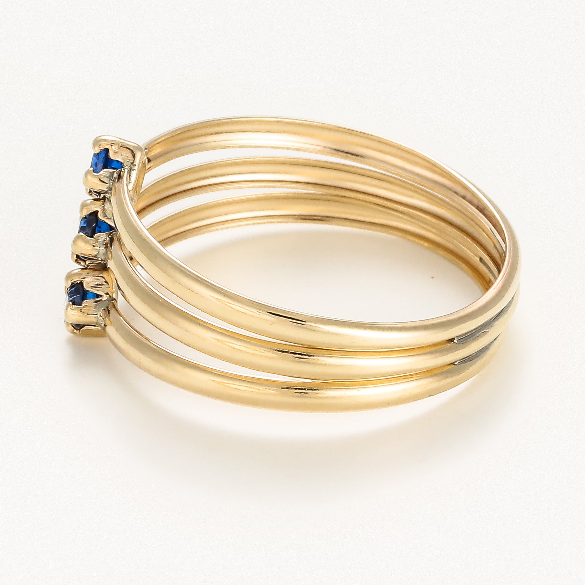 Anillo “Abbie Blue Zirconium” Oro amarillo 375/1000 y circonio