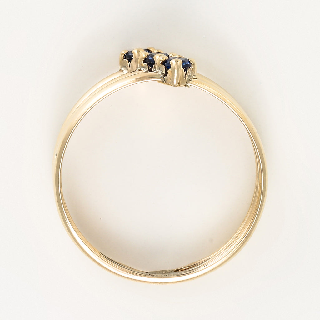 Anillo “Abbie Blue Zirconium” Oro amarillo 375/1000 y circonio
