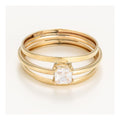 Bague "Sam " Or Jaune 375/1000 Et Zirconium