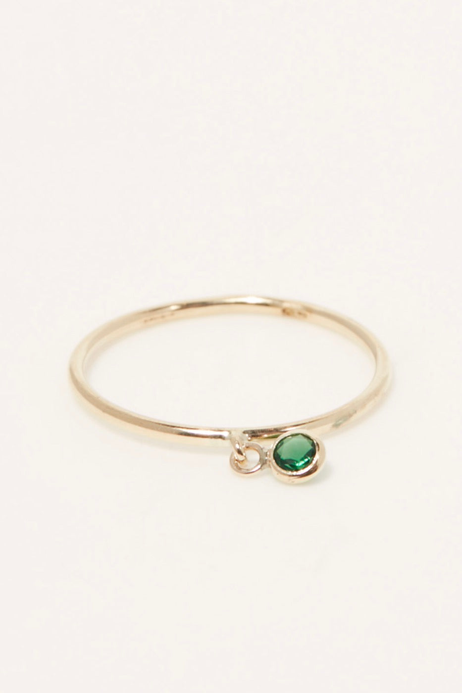 Bague "Pierette Verte" - Or Jaune 375/1000 Et Zirconium