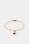 Bague "Pierette Rouge" Or Jaune 375/1000 Et Zirconium