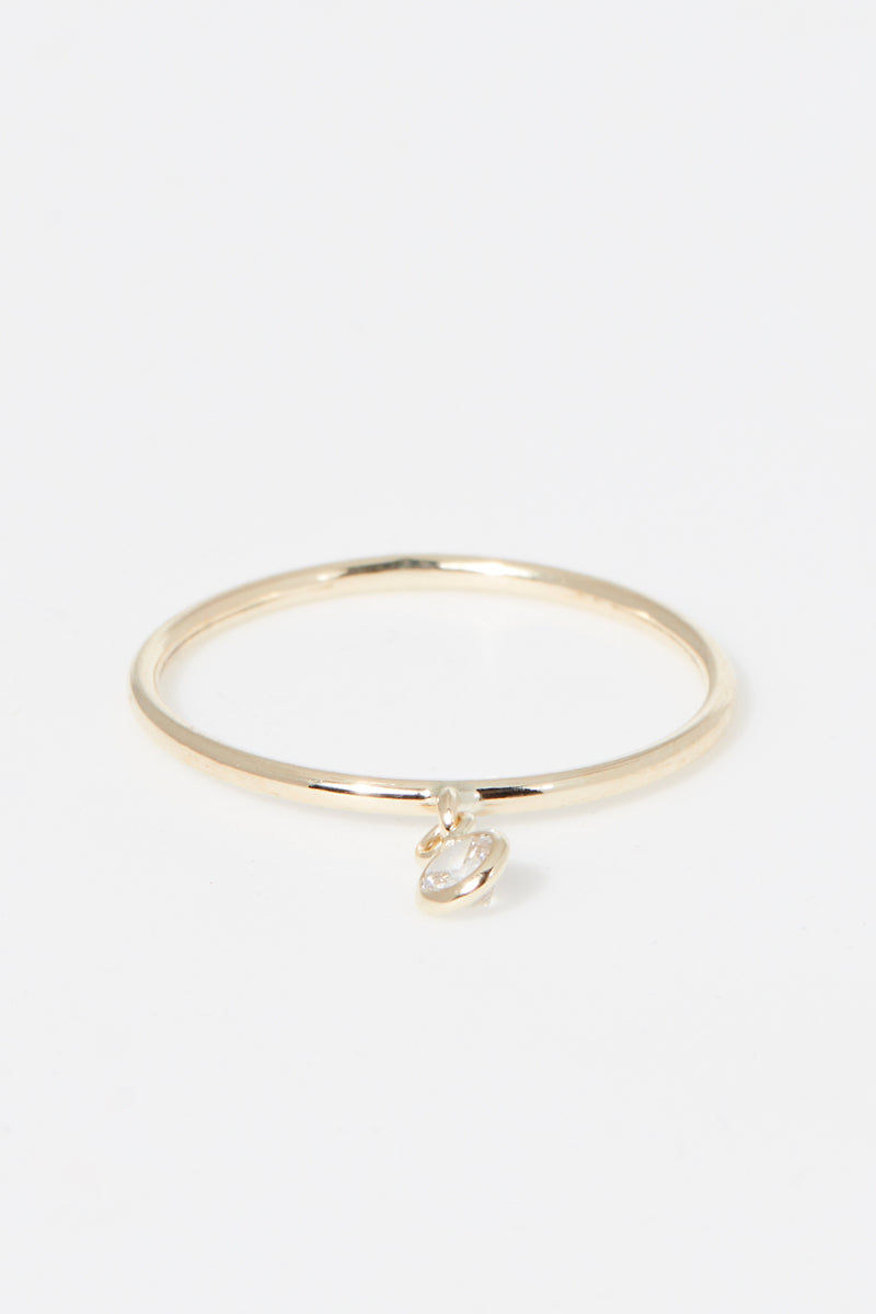 Bague "Pierette " Or Jaune 375/1000 Et Zirconium